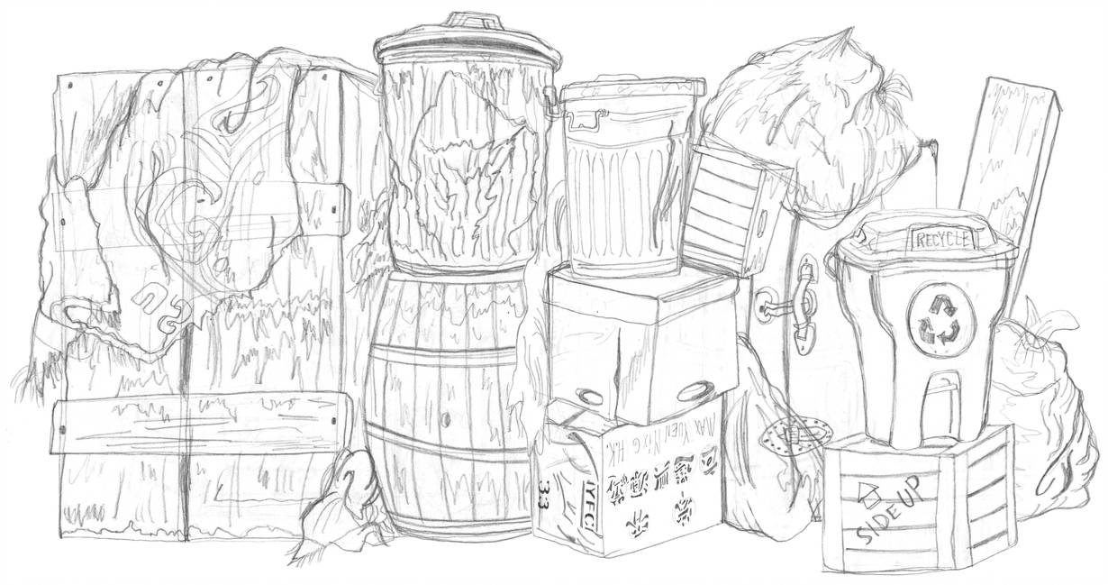 Trash Can Drawing at Explore collection of Trash