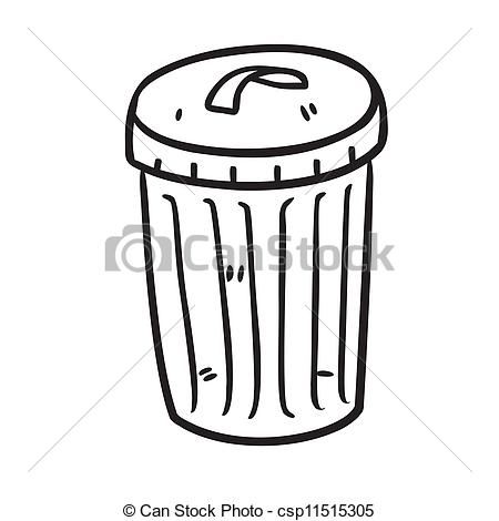 450x470 Trash Bin Doodle - Trash Can Drawing