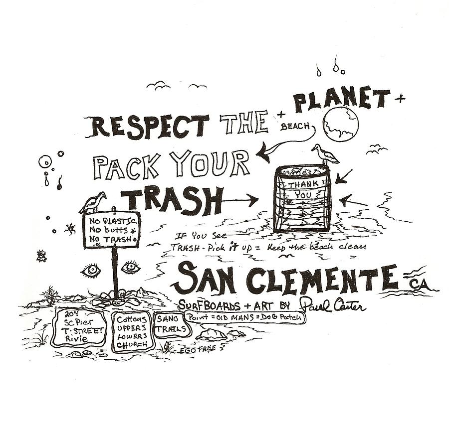 900x871 Pack Your Trash Drawing - Trash Drawing