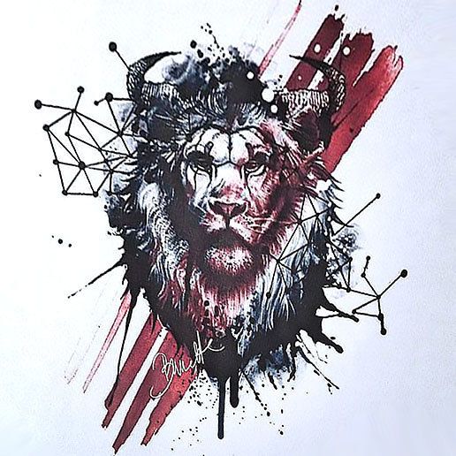 516x516 Trash Polka Lion Tattoo Design Tattoos Tattoo Designs, Tattoos - Trash Polka Drawings
