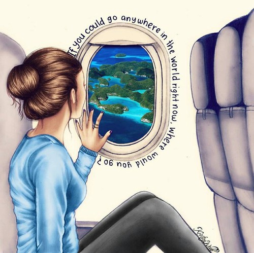 500x499 travel, eat, repeat via tumblr on we heart it - Travel Drawing