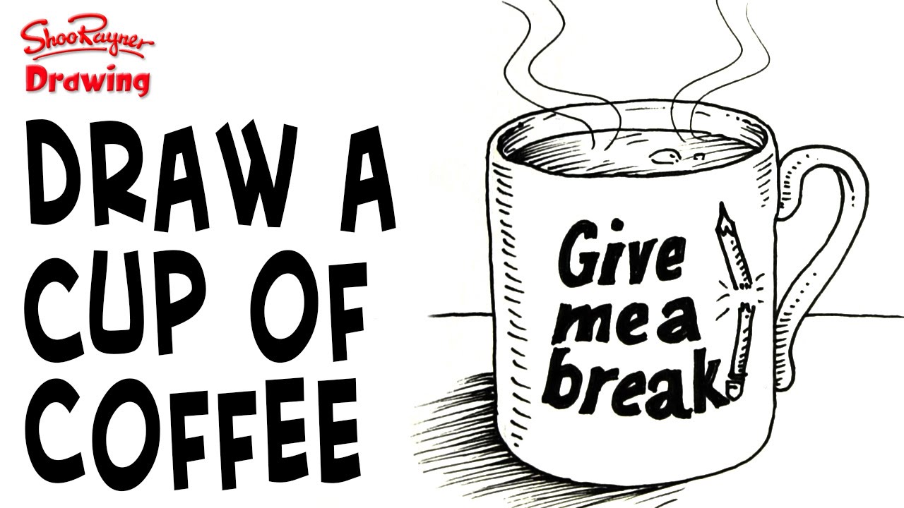 1280x720 how to draw a mug of coffee - Travel Mug Drawing