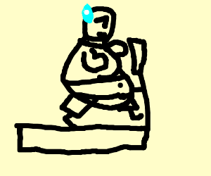 300x250 fat guy - Treadmill Drawing