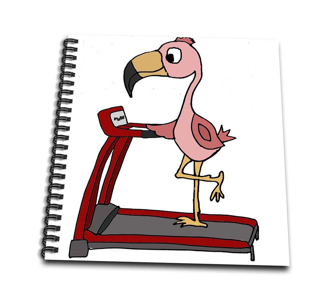 1070x973 funny cool pink flamingo on treadmill exercise - Treadmill Drawing