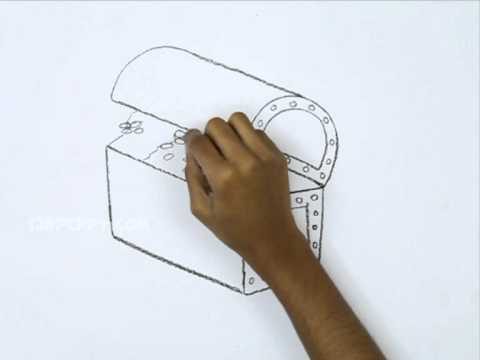 480x360 How To Draw A Treasure Box - Treasure Box Drawing