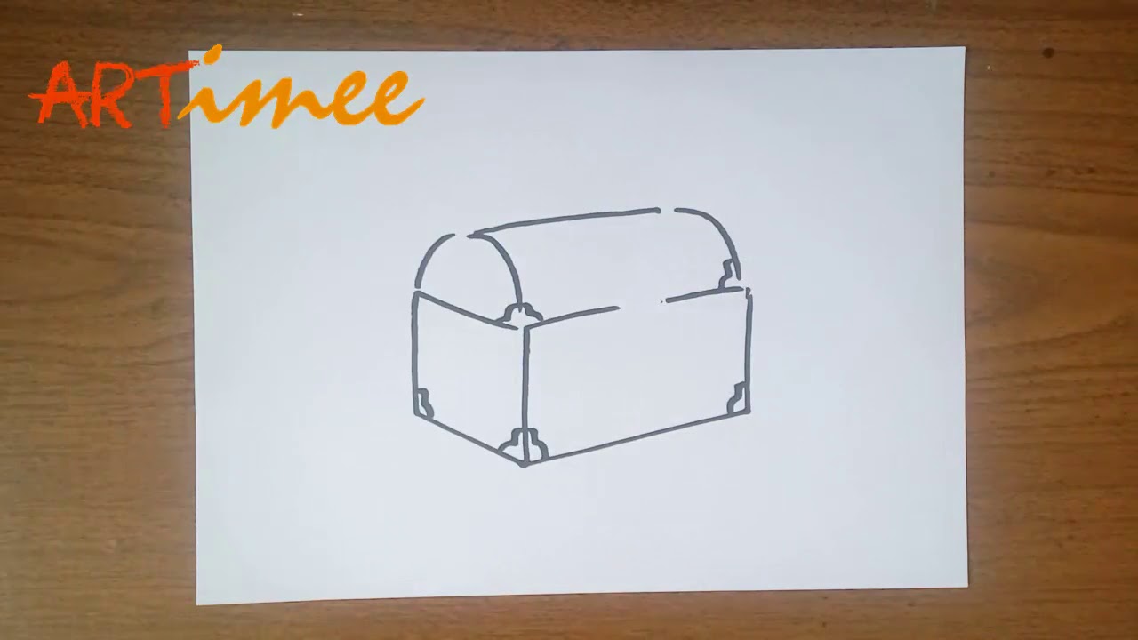 1280x720 How To Draw A Treasure Chest - Treasure Box Drawing
