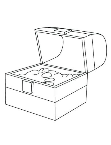 386x500 Huge Collection Of 'open Treasure Chest Drawing' Download More - Treasure Box Drawing