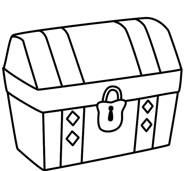 650x600 Chest Drawing Tresure For Free Download - Treasure Box Drawing