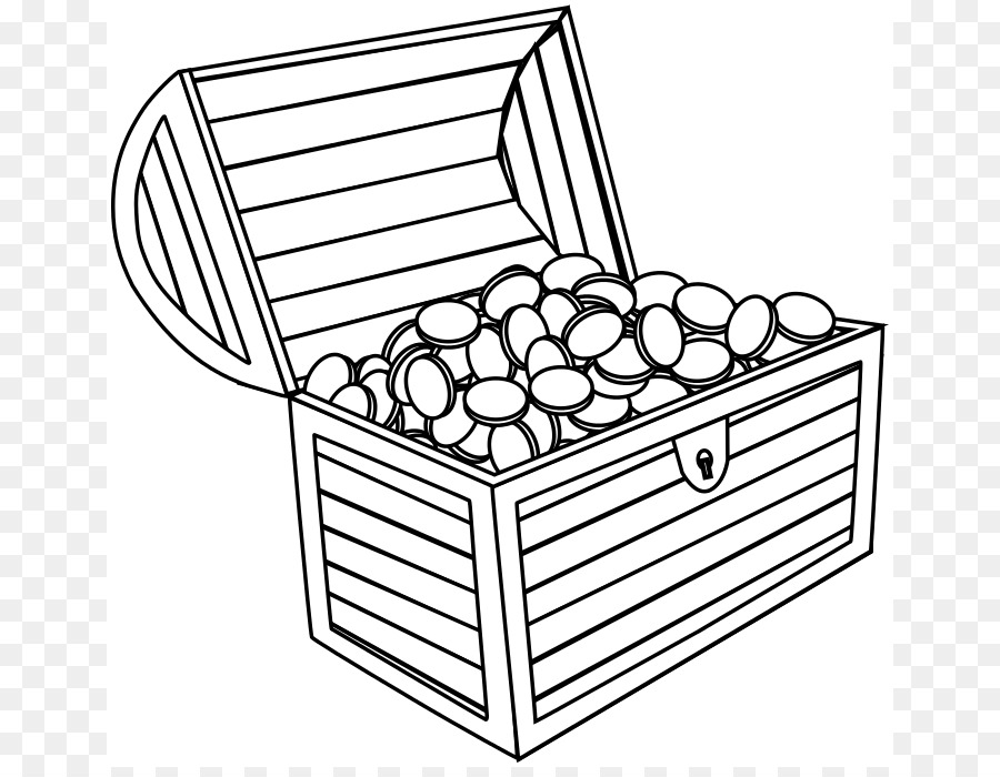 900x700 Chest Drawing Outline For Free Download - Treasure Box Drawing