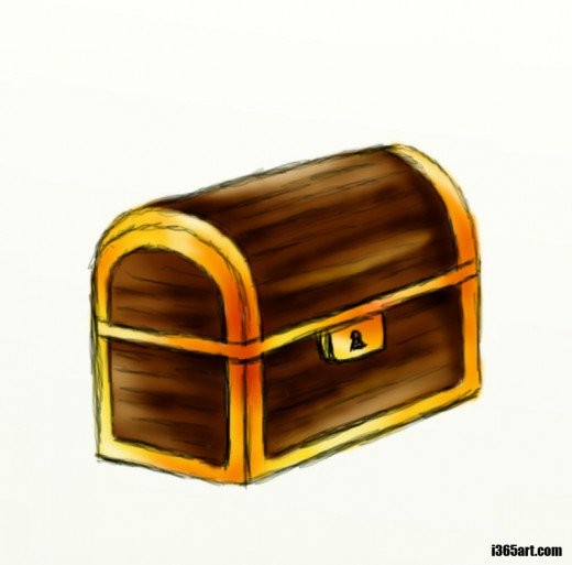 520x513 Within Treasure Chest Drawing - Treasure Box Drawing