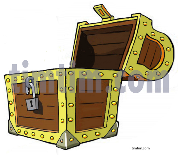 572x500 Free Drawing Of A Pirate Treasure Chest Empty From The Category - Treasure Chest Drawing
