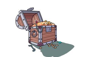 300x200 How To Draw A Treasure Chest - Treasure Chest Drawing