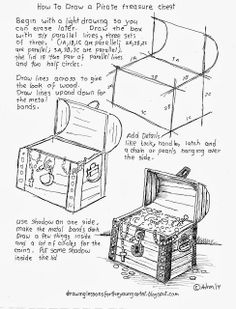 236x309 how to draw a treasure chest how to draw treasure chest - Treasure Chest Drawing