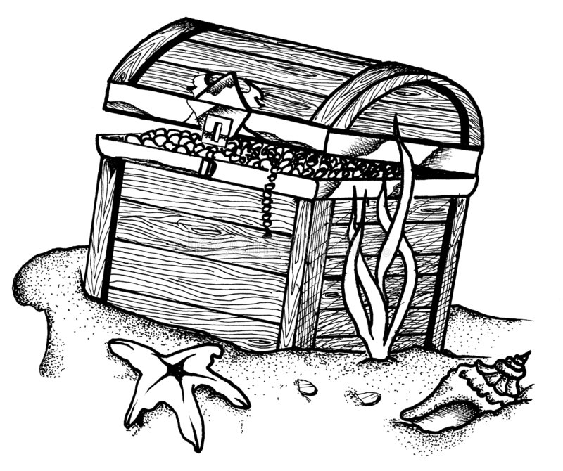 Treasure Chest Line Drawing at Explore collection