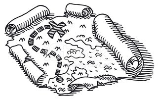 320x200 treasure map drawing stock vectors - Treasure Drawing