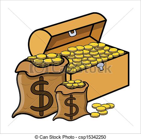 450x446 Treasure Of Gold - Treasure Drawing