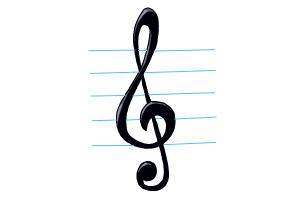 300x200 How To Draw A Treble Clef - Treble Clef Drawing