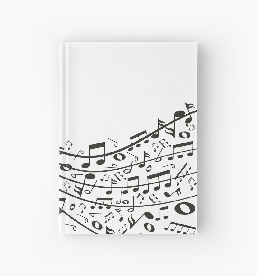 827x889 Dancing Big Treble Clef Music Drawing Hardcover Journals - Treble Clef Drawing