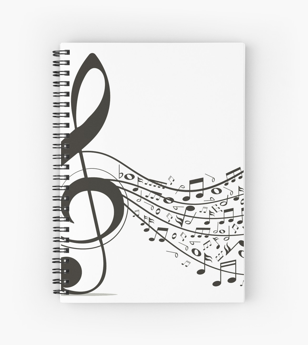 1171x1313 Dancing Big Treble Clef Music Drawing Spiral Notebooks - Treble Clef Drawing