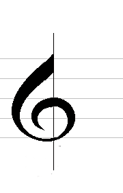 180x281 Drawing A Treble Clef - Treble Clef Drawing