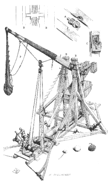 363x600 Drawing Of Medieval Trebuchet I Am Very Excited To See This - Trebuchet Drawing