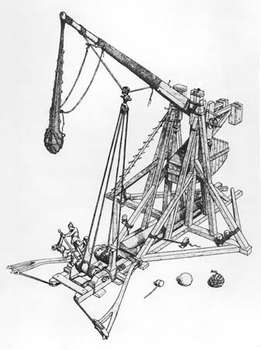 261x350 trebuchet weapon - Trebuchet Drawing