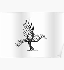210x230 Leafless Tree Drawing Posters Redbubble - Tree And Bird Drawing