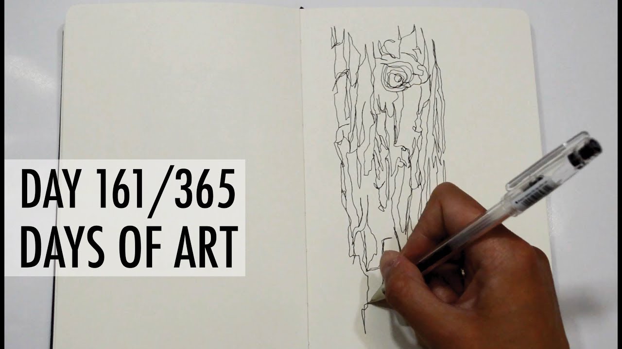 1280x720 Day Days Of Art - Tree Bark Drawing