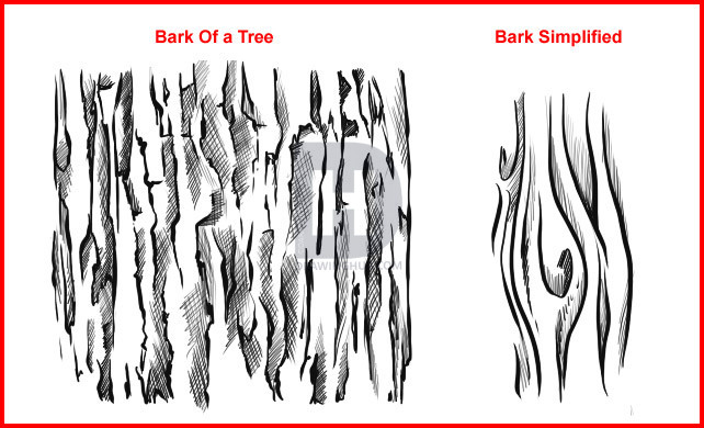 Кора дерева как нарисовать