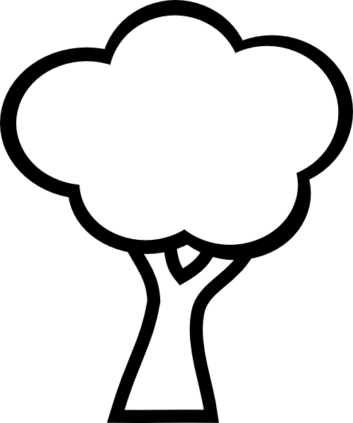 498x596 Black And White Tree Clip Art - Tree Black And White Drawing