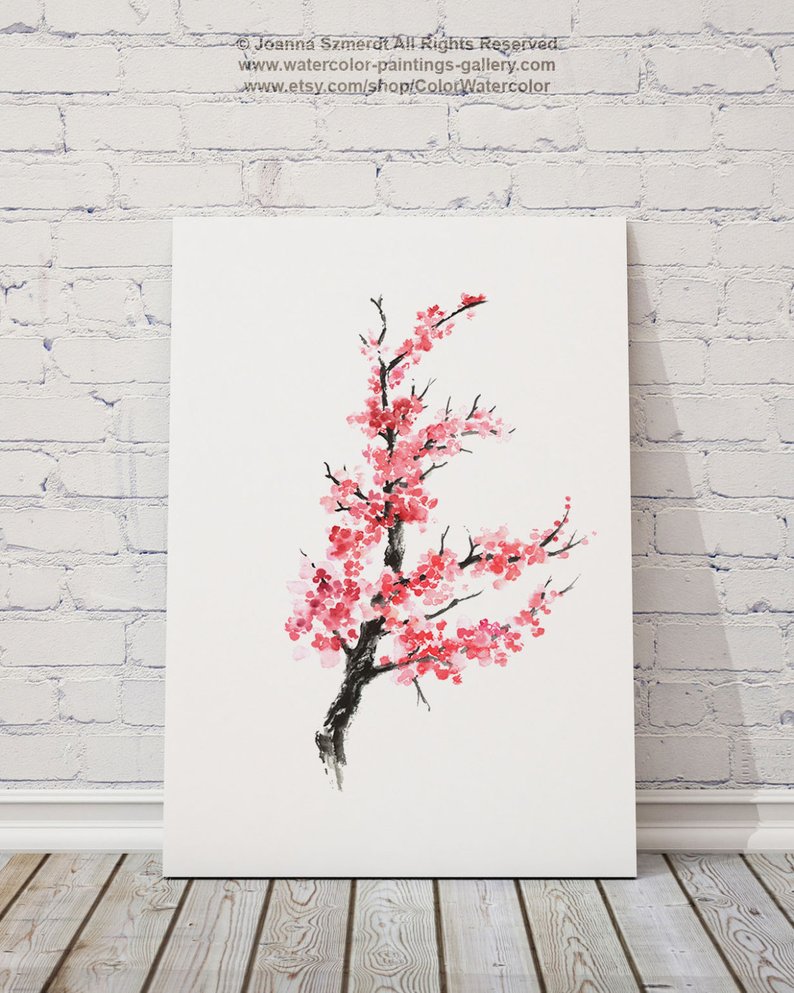794x993 Cherry Blossom Tree Drawing Abstract Ink Flower Cherry Etsy - Tree Drawing Art