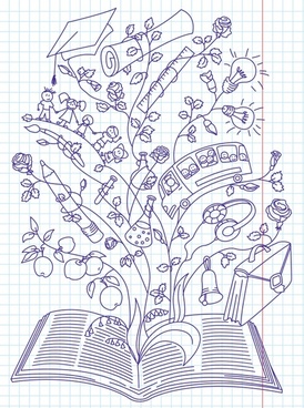 274x368 Drawing Book Free Vector Download - Tree Drawing Book