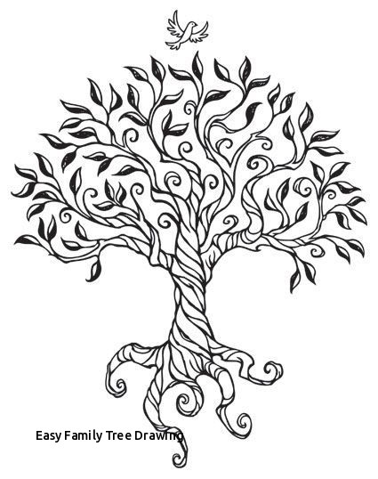 425x538 Easy Family Tree Drawing Drawings Of Trees Google Search Wood - Tree Drawing Easy