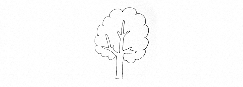 850x304 How To Draw Trees - Tree Drawing Easy
