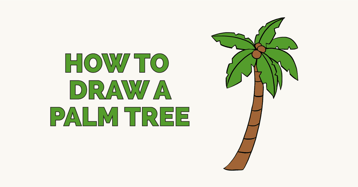 1200x628 How To Draw A Palm Tree - Tree Drawing Easy