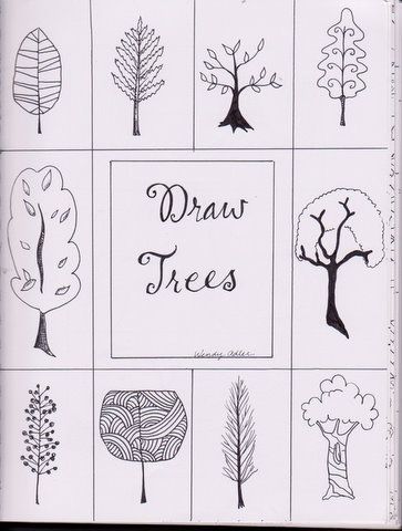 363x480 Drawing Prompt For Kids - Tree Drawing For Kids