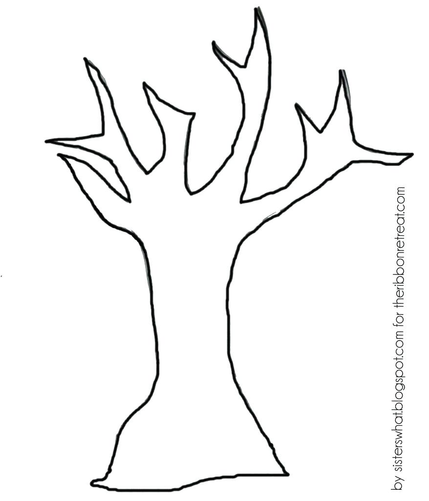 878x1024 Fortune Printable Pictures Of Trees Ultimate Coloring Pages - Tree Drawing No Leaves