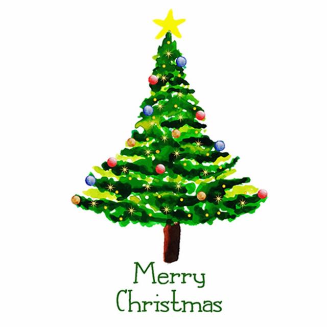 640x640 Watercolor Abstract Christmas Tree, Drawing, Watercolor - Tree Drawing Vector
