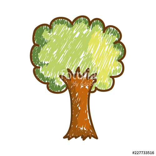 500x500 cute tree drawing icon stock image and royalty free vector - Tree Drawing Vector