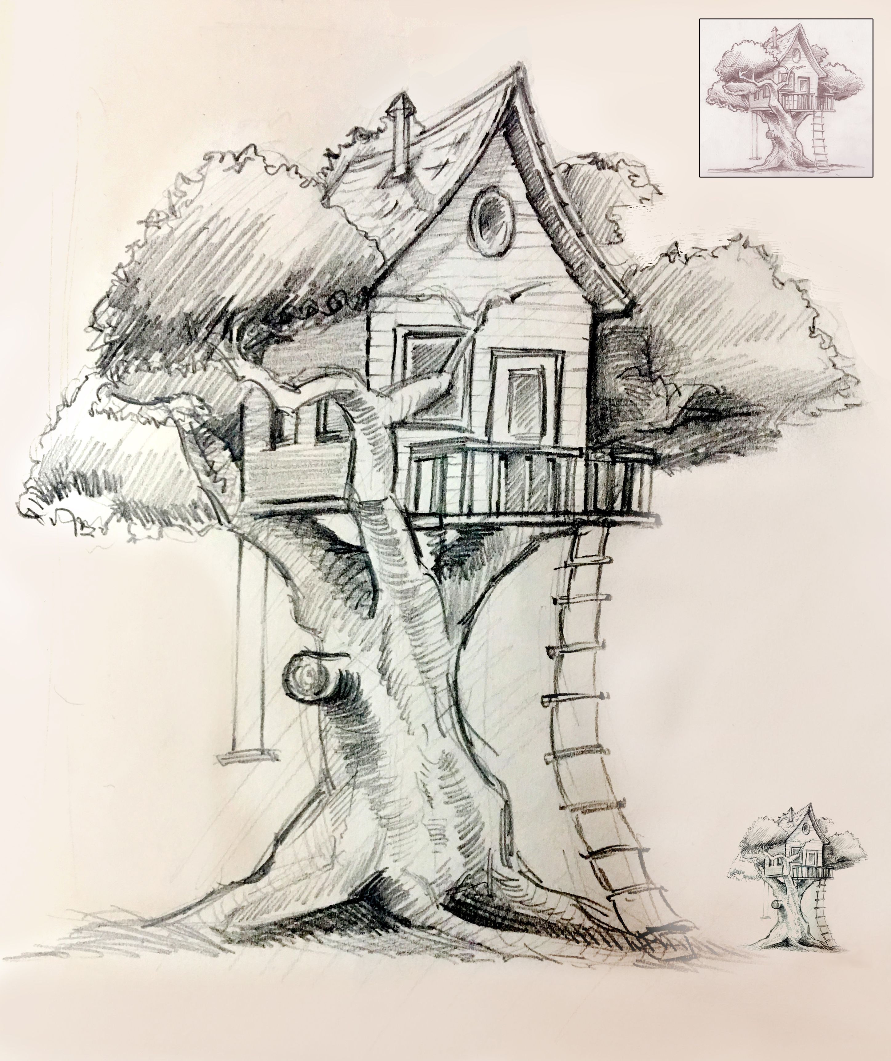 Newest For Tree House Drawing | Armelle Jewellery