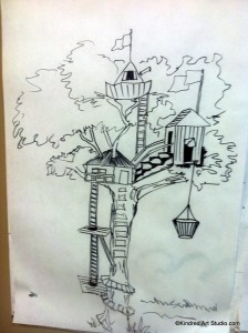 224x300 Tree House Drawing Lesson Kindred Art Studio - Tree House Drawing