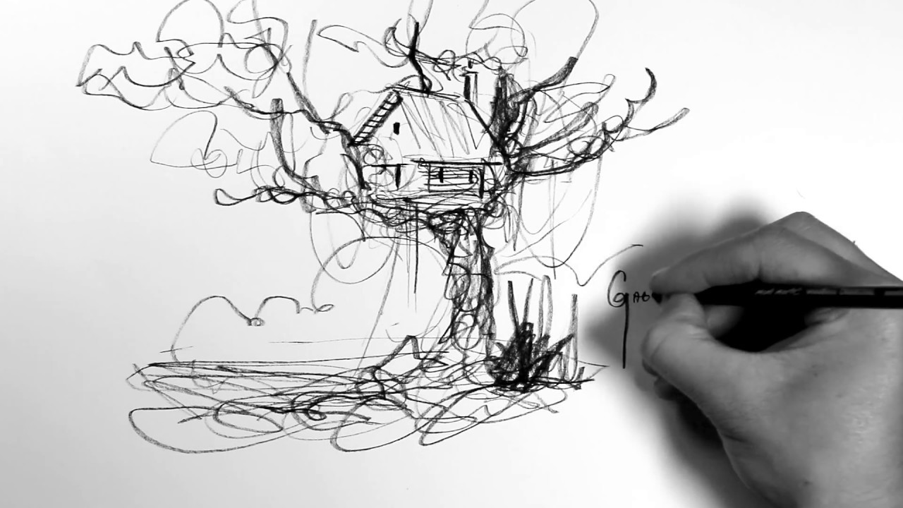 1280x720 Treehouse Drawing Video - Tree House Drawing