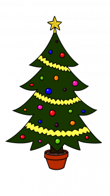 215x382 how to draw christmas tree, christmas, holidays, easy step - Tree Images For Drawing
