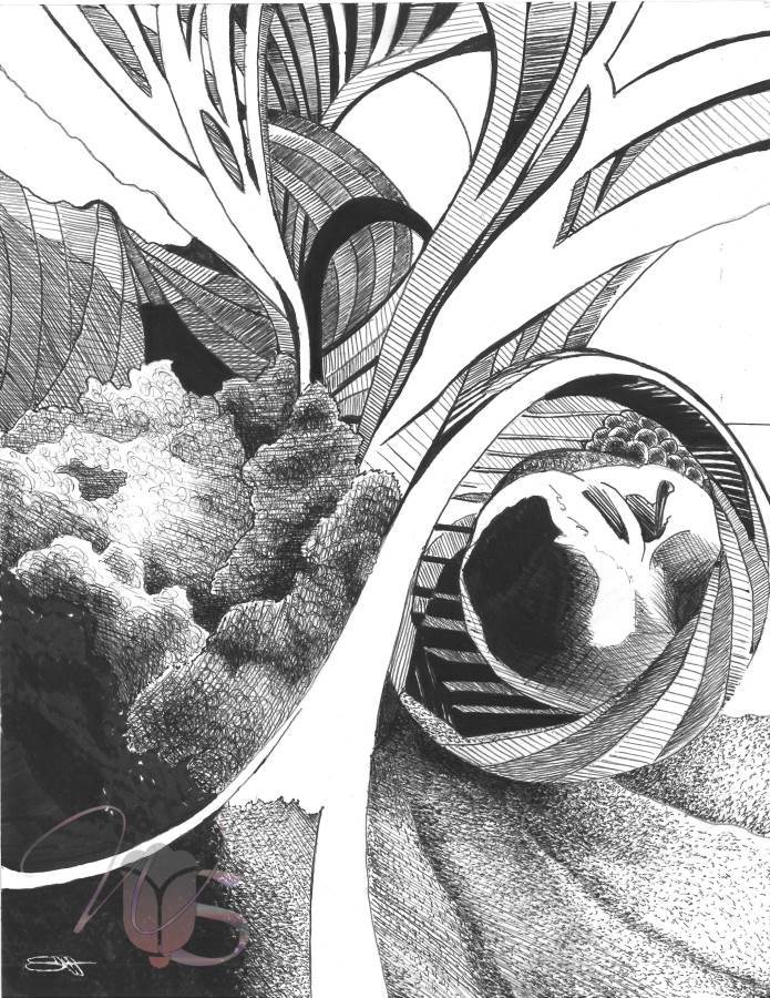 695x900 Tree Of Life - Tree Ink Drawing