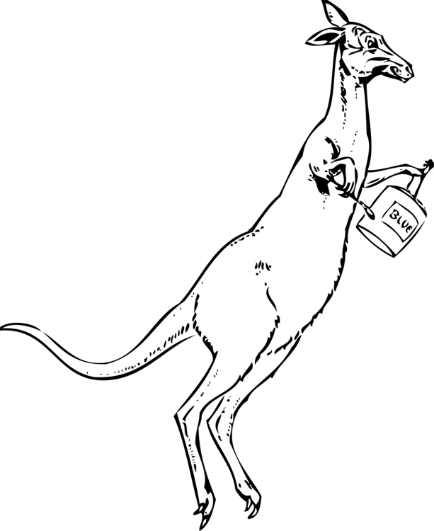 613x750 Tree Kangaroo Drawing Cartoon Download Cc0 - Tree Kangaroo Drawing