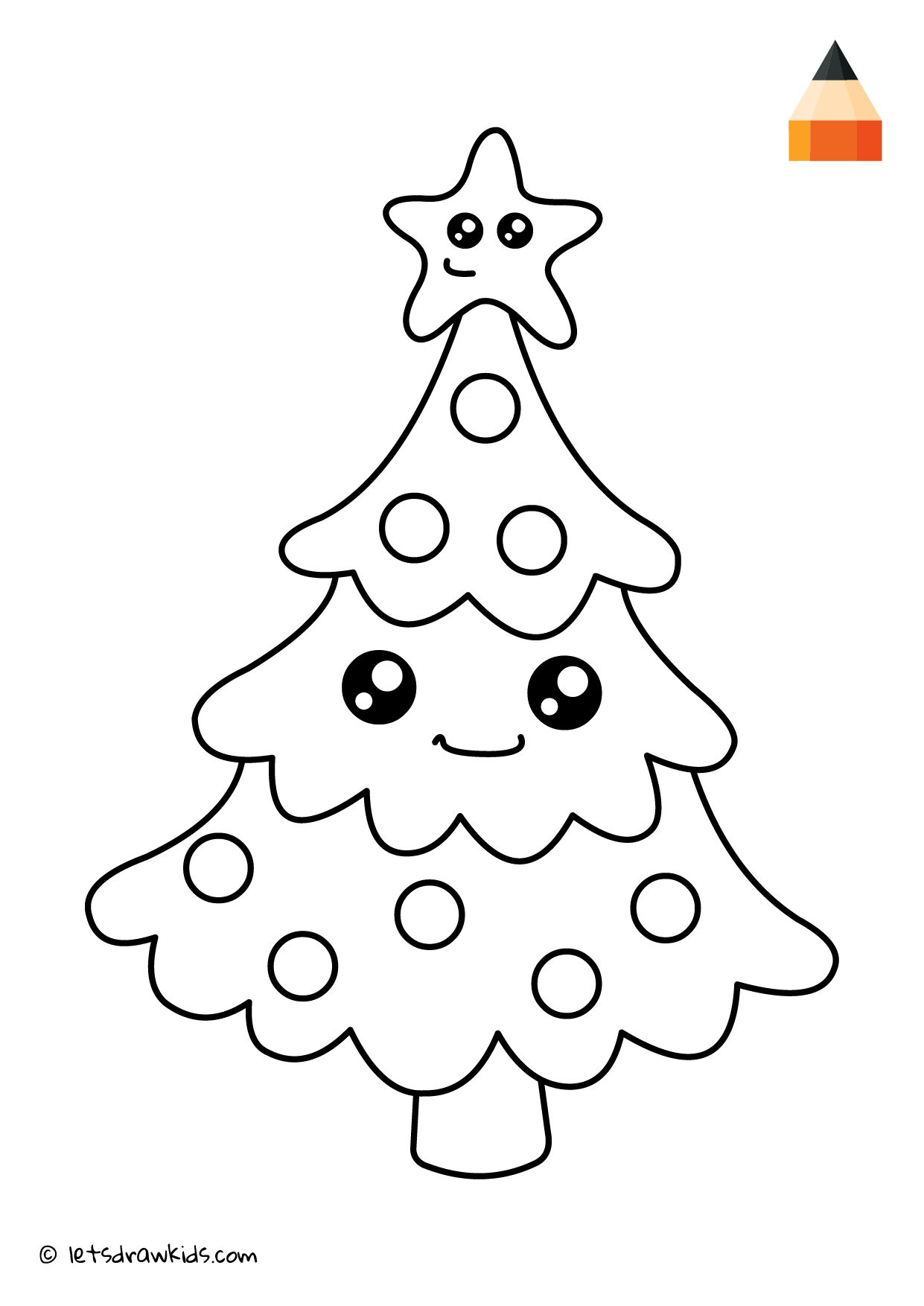 1241x1754 Coloring Page - Tree Kid Drawing