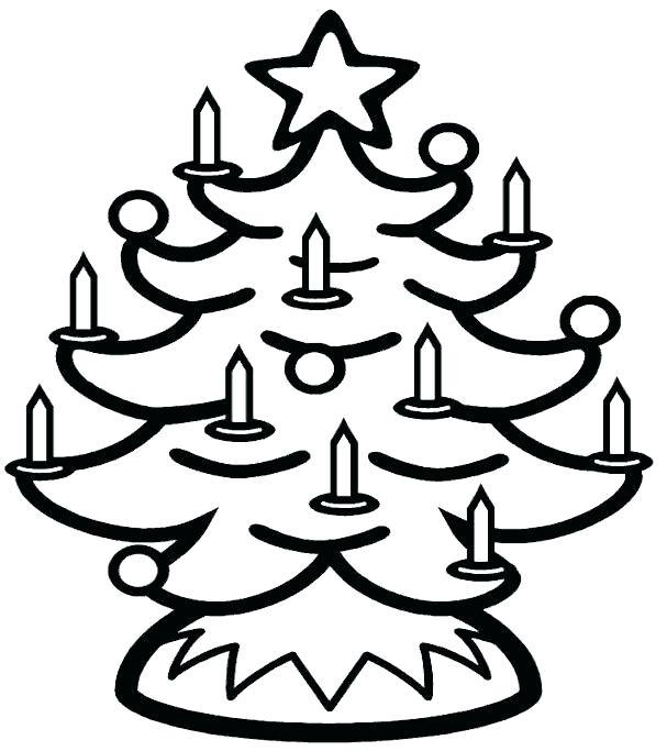607x683 Christmas Tree Drawings For Kids - Tree Kid Drawing