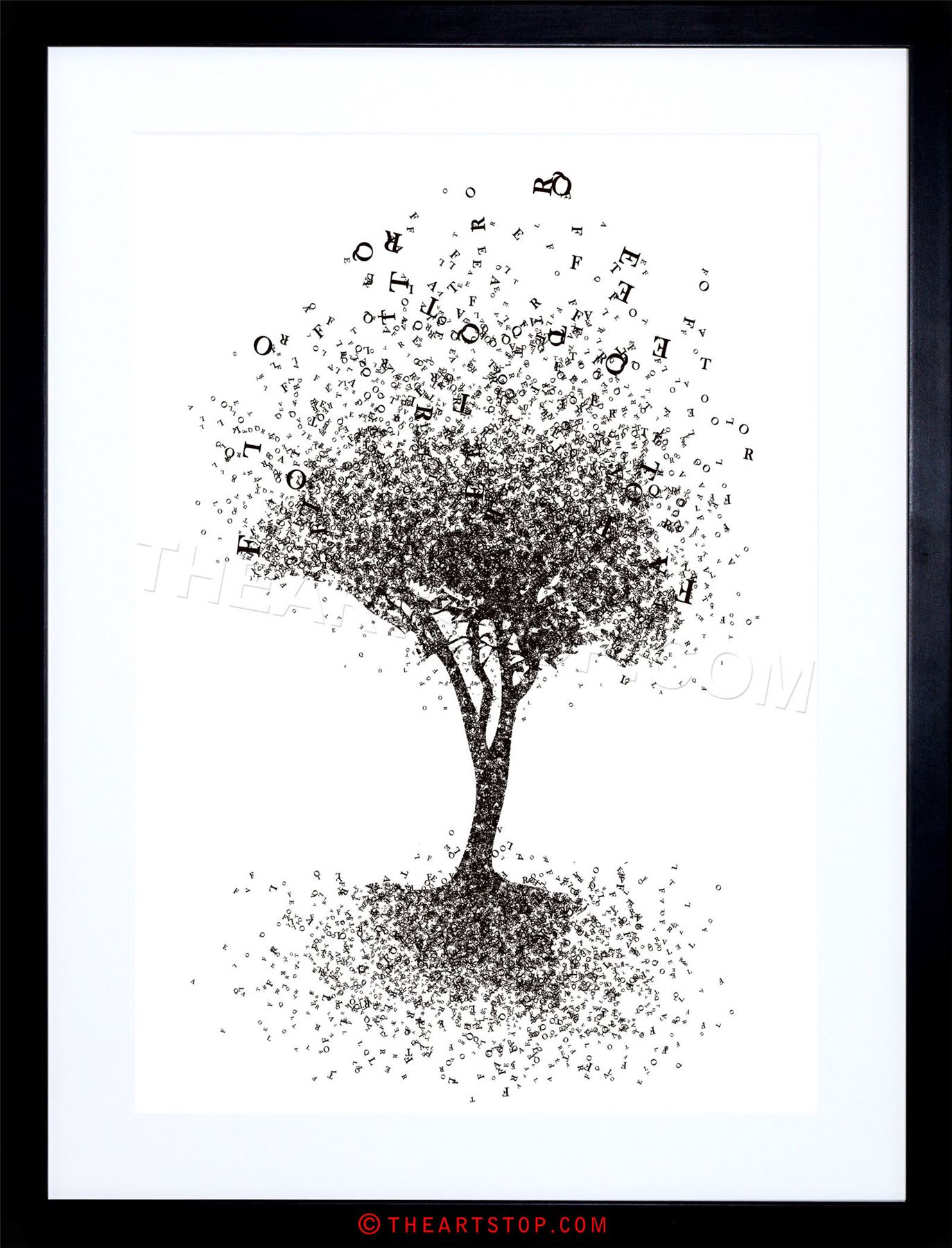 1373x1800 Painting Drawing Alphabet Tree Leaves Letters Framed Print - Tree Leaves Drawing