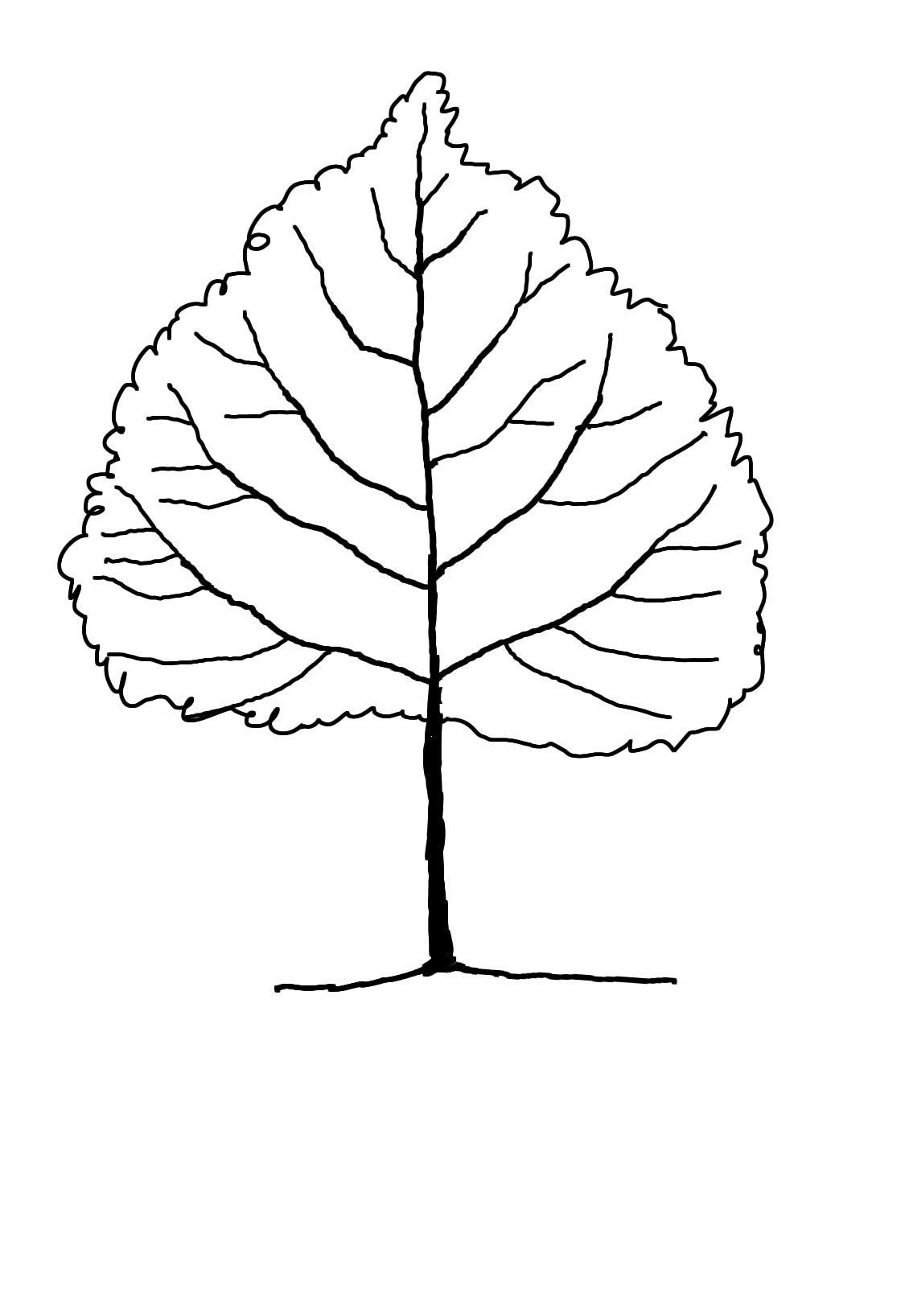 1130x1636 Everywhere! Draw With Rich - Tree Leaves Drawing