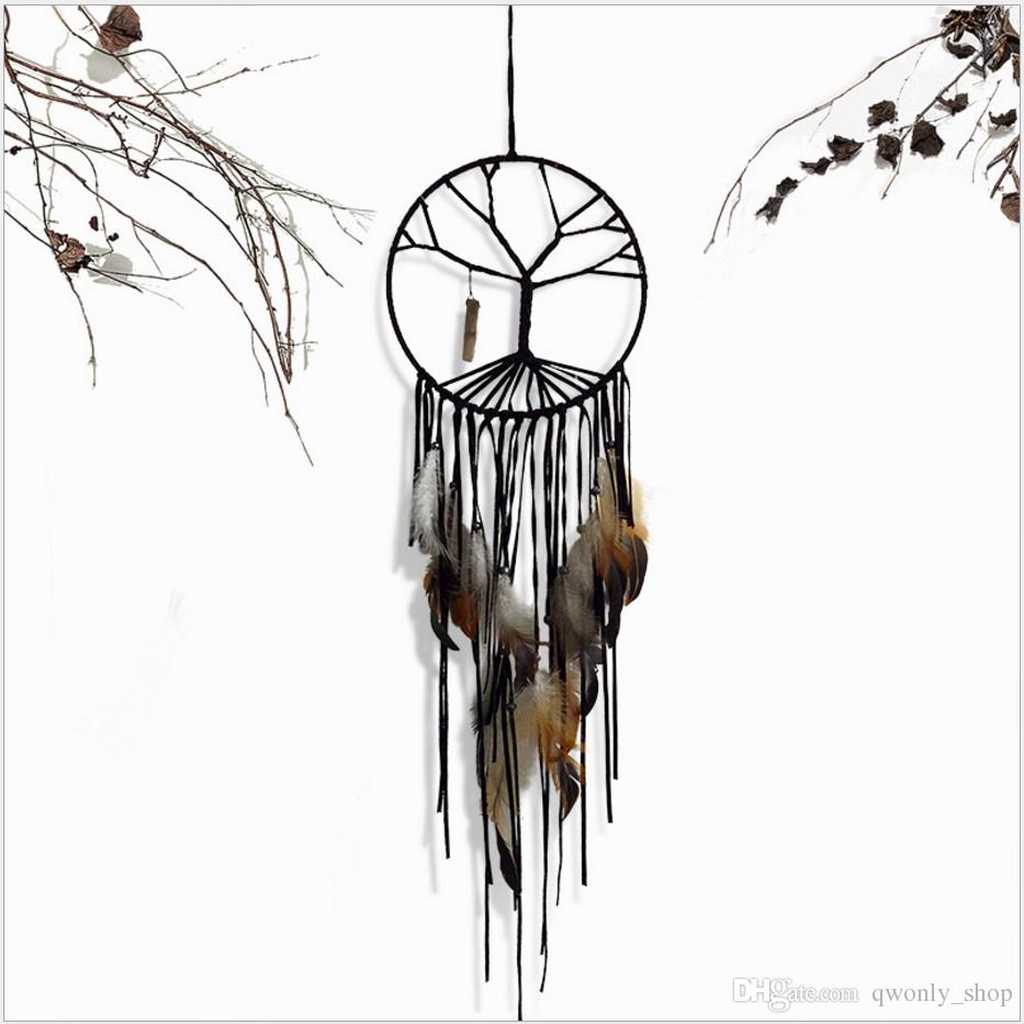 933x933 Handmade Black Tree Of Life Dream Catcher Indoor Home - Tree Of Life Dreamcatcher Drawing